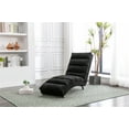 thumbnail image 2 of Newest Luxury Chaise Lounge with Vibration Function, Modern Fixed Back Recliner,Black, 2 of 13
