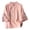 Pink, variant on Linen Shirts for Womens 3/4 Sleeve Mandarin Collar Blouses Slant Front Button Embroidery Plus Size Tee Purple XXXXLï¼6