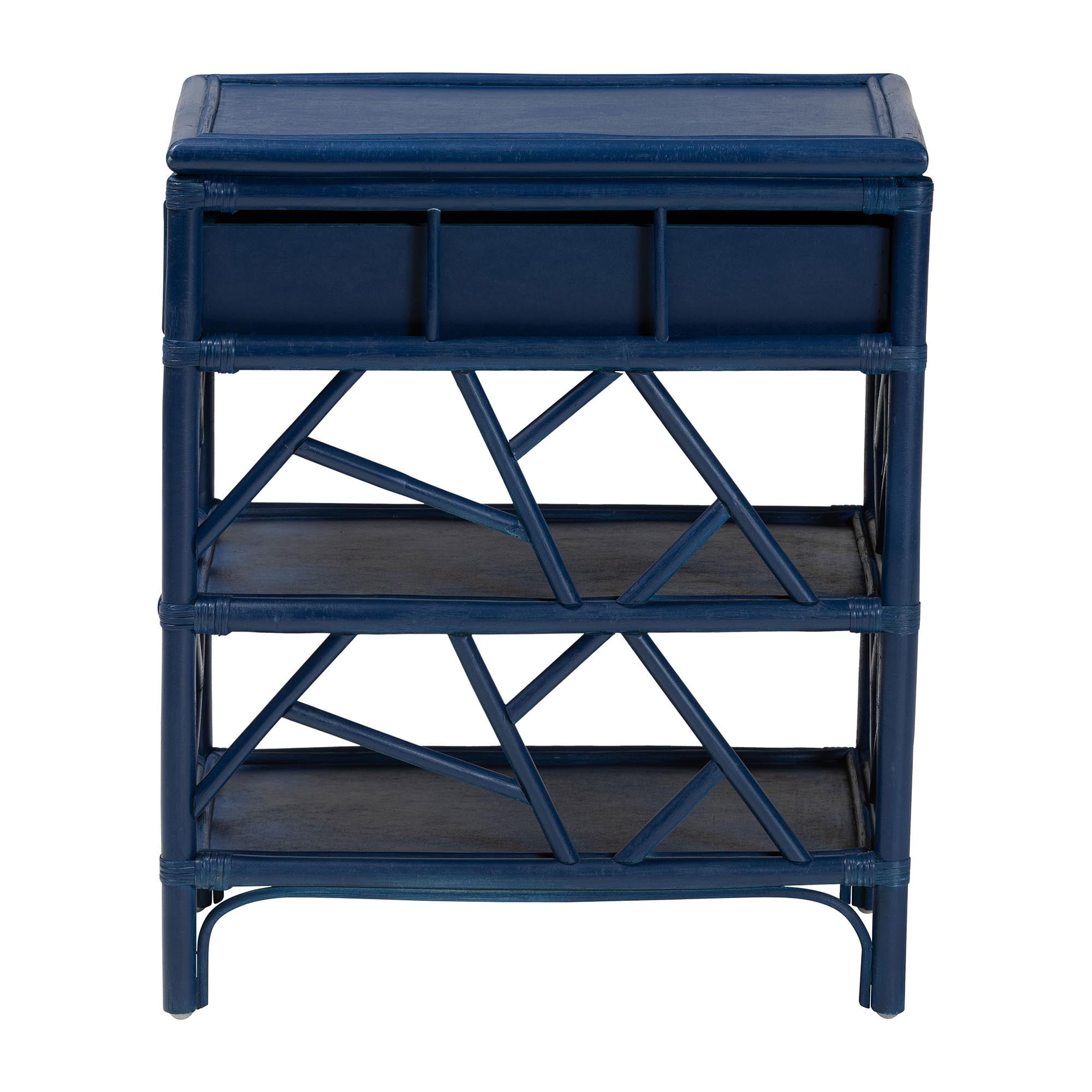 bali & pari Daina Coastal Nightstand, 1-Drawer, 22"W, Blue