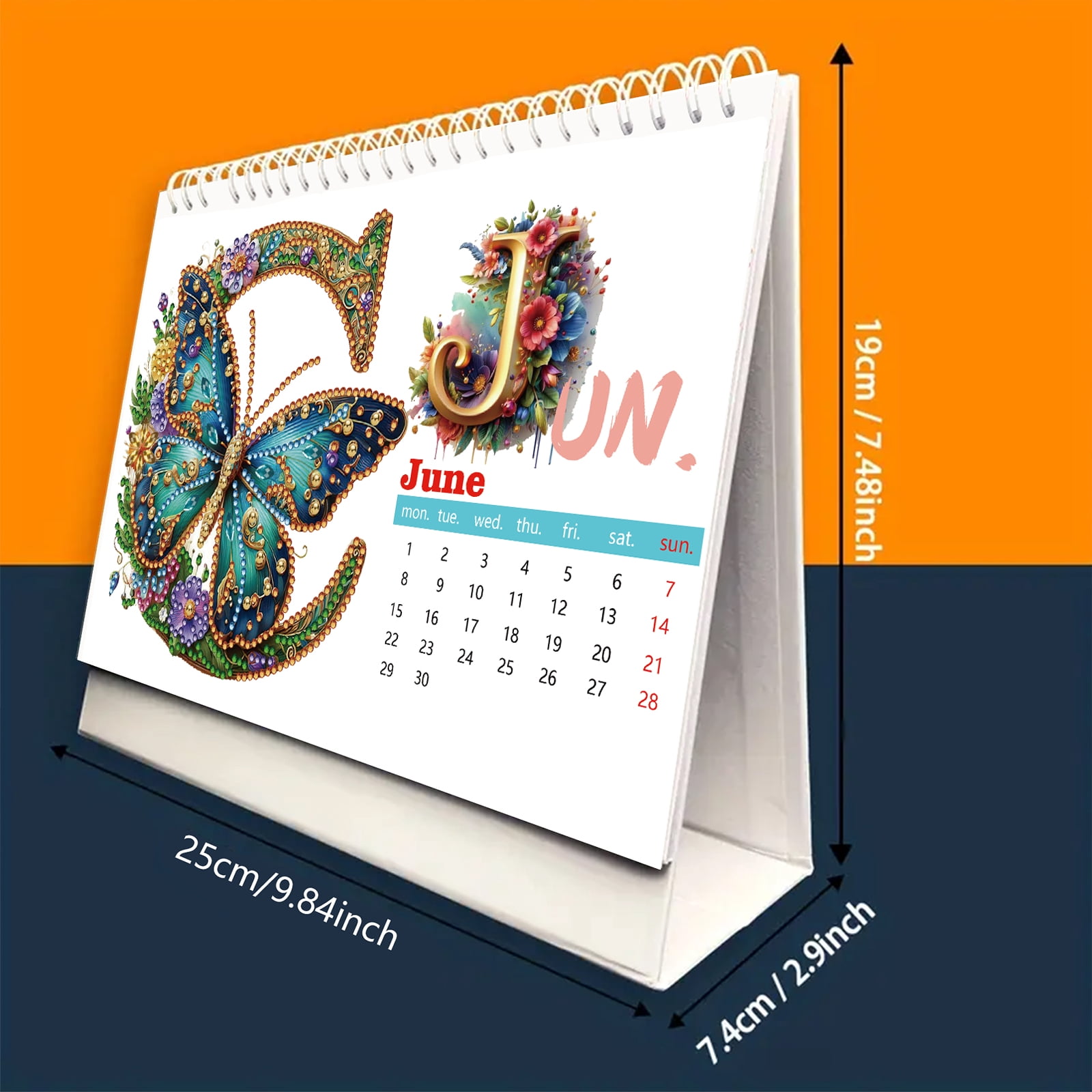 2026 Desktop Calendar Desk Calendar Painting Calendar Standing Calendar for Home Office