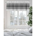 thumbnail image 5 of Rod Pocket Window Valances Gradient Black Grey Stripe Short Kitchen Curtains Modern Abstract Geometric Window Treatment Drapes for Bedroom Bathroom Living Room 54x18In,1 Panel, 5 of 7
