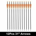 YTBW 12Pcs 31 Inch Archery Fiberglass Target Practice Arrows For
