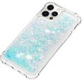 thumbnail image 6 of Compatible with iPhone 12 Pro Max Case Glitter Luxury Cute Love Liquid Quicksand Clear Soft TPU Girls Women Stylish Bumper Shockproof Protective Case for iPhone 12 Pro Max Star Blue YB, 6 of 12