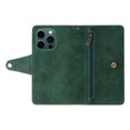 thumbnail image 3 of Nalacover For iPhone 12 Pro Max Zipper Wallet Case,360 Protection Stylish PU Leather Shockproof Magnetic Flip Holder 6 Card Slots and 2 Cash Pockets Cover with Detachable Wrist Strap,Green, 3 of 12