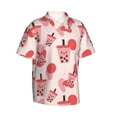 thumbnail image 2 of Hawaiian Shirt For Men, Milk Tea No.805 Mens Button Down Short Sleeve Shirt, Summer Beach Shirts For Men, 2 of 2