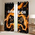 thumbnail image 2 of Castle Fairy Video Game Blackout Curtains Set of 2 (52x84 Each) for Teens Women Men,Abstract Orange Lightning Window Curtains,Gradient Gamer Curtains and Drapes,Super Cozy Room Decor, 2 of 6