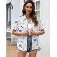 thumbnail image 4 of Zeagoo Shirts for Women Trendy Rolled Cuffed Short Sleeve Button Up Blouse Business Casual Tops, 4 of 10
