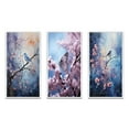 thumbnail image 2 of Designart "Pointillism Art of Enchanted Winter Frost II" Animals Framed Wall Art Set Of 3 - Multi-Color Forest Winter Frame Gallery Set For Office Decor, 2 of 6