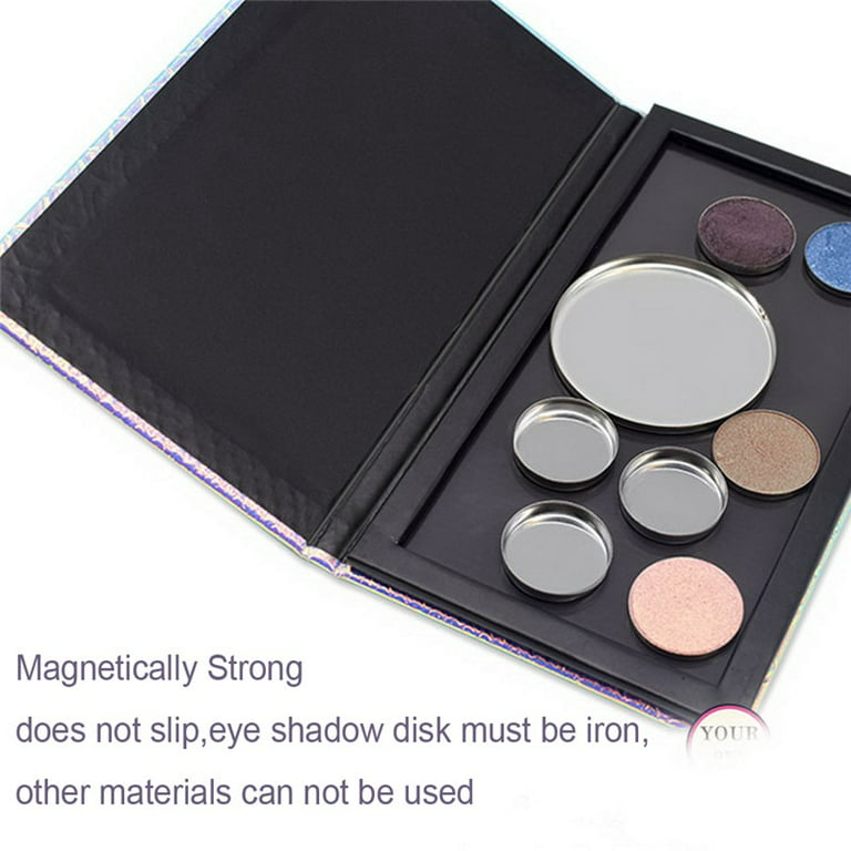 Eyeshadow Makeup Palette Empty - Organizer Pallete Case with Magnet Stickers, Mirror for Eye Shadow, Blush, Bronzer Pans, Extra Deep for Dome Pans -