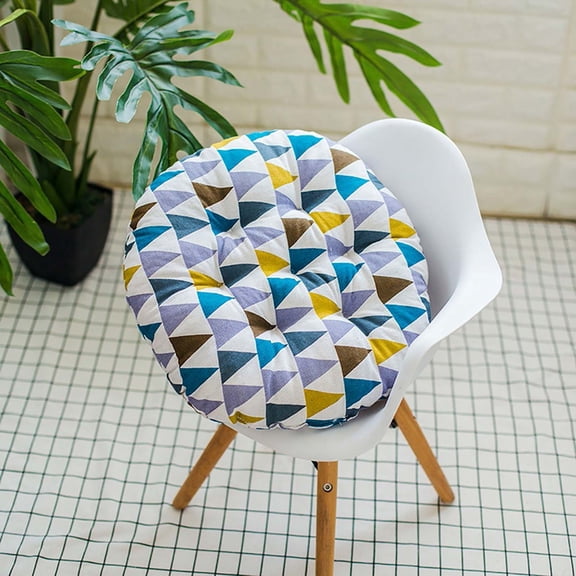 Soft Round Chair Cushion Pad for Office Chair,Car Seat, Home Dining, Floor, Sofa, Stool - Ergonomic Coccyx & Back Pain Relief, Machine Washable, Thick Padded Seat Cushion for Desk, Wheelchair, Travel