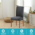 thumbnail image 7 of TOPCHANCES 6 PCS Stretch Dining Chair Covers Removable Washable Chair Seat Slipcovers Protector for Home Decoration, Dark Grey, 7 of 7