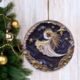 thumbnail image 7 of (2 Pack) Christmas Craft Pendant Mysterious Navy Blue and Gold Acrylic Decoration for Home Car and Holiday Art Displays, 7 of 7
