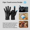 thumbnail image 5 of Bibifish Womens Gloves Black Touchscreen Leather Gloves Slim Fit Soft Lined Winter Warm Windproof Outdoor Driving Daily Wear Gloves, 5 of 7