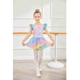 thumbnail image 3 of Arshiner Girls Ruffle Sleeve Ballet Dance Dress Tutu Skirted Leotard, 3 of 6