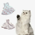 thumbnail image 2 of Dogs Dress Fruit Printing Princess Doggie Dress with Flowers Decor Spring Summer Small Cat Dress Clothes, 2 of 7