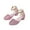Pink, variant on Itsun Girls Heels,Girls Dress Shoes Closed Toe Chunky High Heels Ankle Strap Wedding Party Pump Shoes Silver 8-9 Years