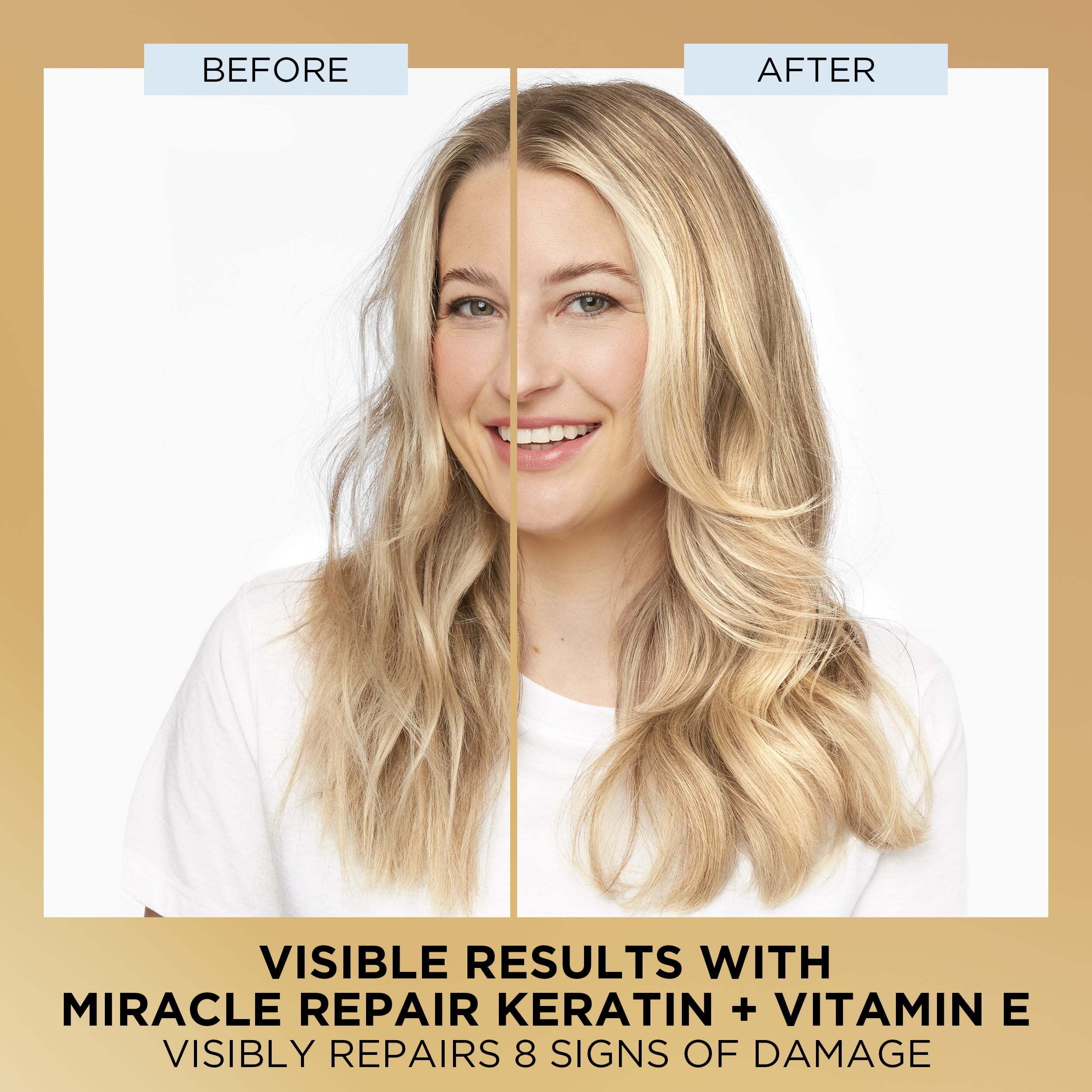 Pantene Sulfate-Free Pro-V Miracles Bond Repair Keratin + Vitamin E Shampoo, 13.5oz and Miracle Rescue Deep Repair Conditioner, 8oz