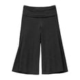 thumbnail image 3 of Yuanlong Womens Pants High Waist Wide Straight Leg Cropped Pants Plain Loose Comfortable Stretchy Soft Casual Athletic Trousers, 3 of 3