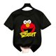thumbnail image 3 of Camiseta de manga corta de verano para niños, ropa para niñas y niños, camiseta de algodón con estampado de dibujos animados de Elmo de Barrio Sésamo para niños, camiseta divertida para bebés, 3 of 5