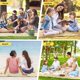 thumbnail image 4 of Manta de picnic, manta de picnic extra grande de 80 x 80 pulgadas para 4-6 adultos, tapete de picnic impermeable y lavable, ideal para exteriores, playa, camping, 4 of 5