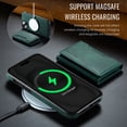 thumbnail image 5 of 2 in 1 Detachable Magnetic Phone Cases Compatible with iPhone 15 Plus Case with Card Holder RFID Blocking, Compatible with Magsafe Wallet, Vintage PU Leather Protective Cover, Green, 5 of 10