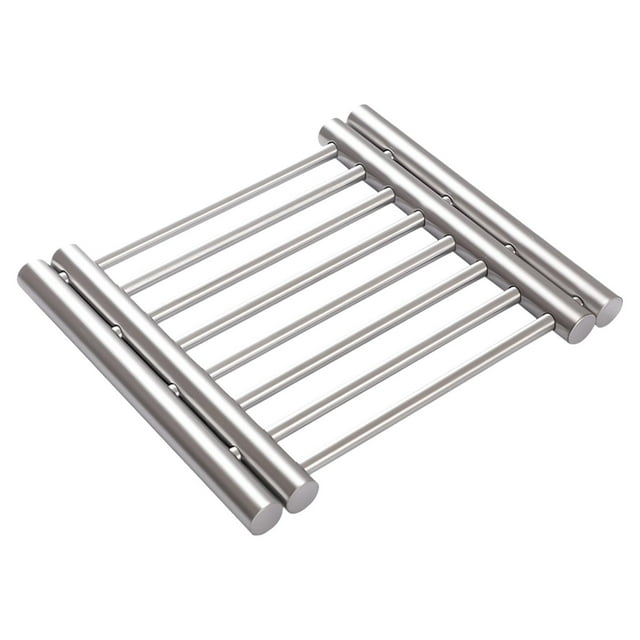 Estera de rejilla de enfriamiento de trivetas de acero inoxidable para macetas y sartén, triving de acero inoxidable para apartamento