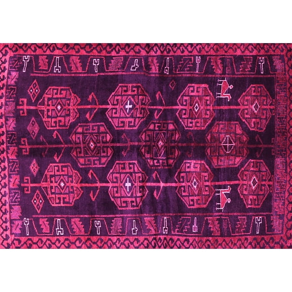 Ahgly Company Indoor Rectangle Persian Pink Traditional Area Rugs, 5' x 7'