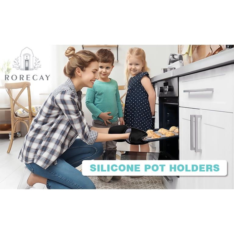 Dinosam Silicone Pot Holders, 2-Pack, Black photo 7
