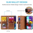 thumbnail image 2 of Wallet Case for Samsung Galaxy S9, Retro 9 Card Holder Slots Zipper Pocket Handbag Case PU Leather Magnetic Closure Kickstand with Wrist Strap TPU Shockproof Flip Case - Wine Red, 2 of 16