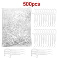 thumbnail image 1 of Palillo de hilo dental desechable Palillo de hilo dental de plástico Protector de limpieza de dientes de arco ultrafino, 1 of 6
