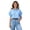 Blue, variant on Button down Shirt for Women Short Sleeve Loose Shirt with Pleated Puff Sleeves Tops Casual Lightweight Summer Blouses by Yigetop Blue S