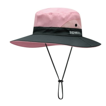 Ultraviolet-Proof Fisherman'S Hat With Horsetail Hole, Foldable Outdoor Sunshade Hat, Mesh Wide-Brim Beach Hat