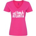 thumbnail image 3 of Inktastic Atlanta Skyline Grunge Women's V-Neck T-Shirt, 3 of 5
