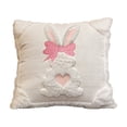 thumbnail image 3 of Under $5 Easter Embroidered Throw Pillow Covers 18x18" Easter Decorative Pillow Cases Easter Bunny Decorations Rabbit Pattern Sofa Couch Cushions for Happy Easter Spring Decor, 3 of 7