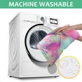 thumbnail image 6 of Colorful Tie Dye Pattern Square Tablecloth,Waterproof Square Table Cover,Wipeable Spillproof Washable Table Cover for Home Kitchen Party Decor 42"X42"(107x107cm), 6 of 6