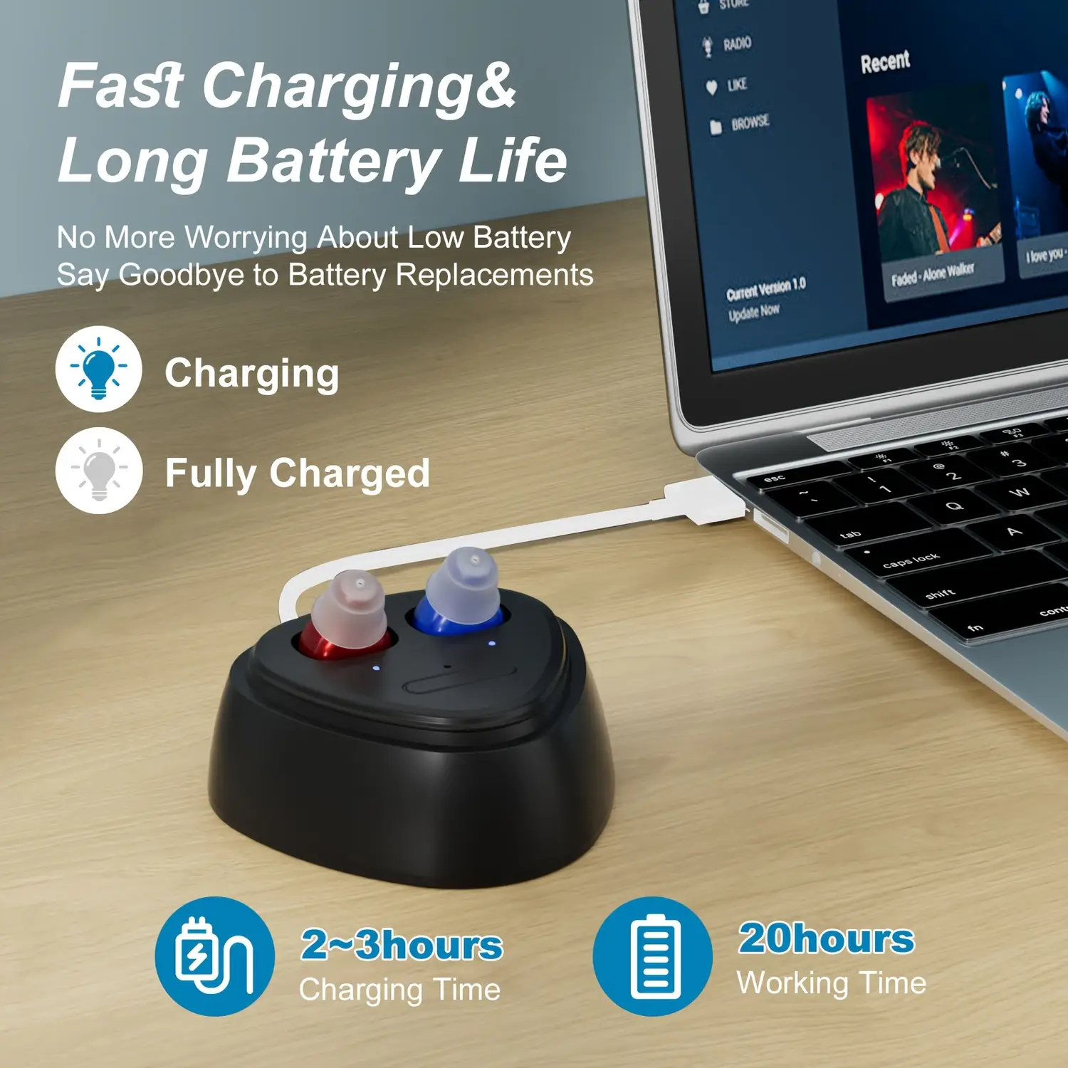 Rechargeable Hearing Aids For Seniors With Noise Canceling,Hearing Amplifier For Adults,Digital In Ear Hearing Aids, Hearing Assist Devices With Volume Control Magnetic Contact Charging Box