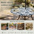 thumbnail image 6 of Round Outdoor Tablecloth with Umbrella Hole and Zipper, Navy Blue Palm Tree Tablecloth with Elastic Waterproof, Coastal Trees Summer Tropical Botanical Patio Table Covers for 31" - 35" Pool Tables, 6 of 9