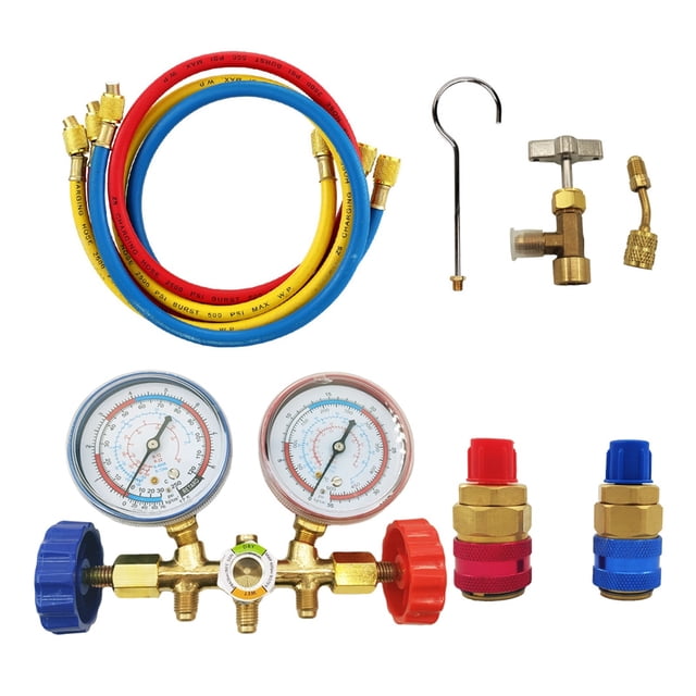 Refrigerant Manifold Gauge Air Condition Refrigeration Set Air Conditioning Tools Manifold For R12 R22 R404A R134A