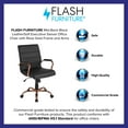 thumbnail image 5 of Emma + Oliver Mid-Back Black LeatherSoft Executive Swivel Office Chair - Rose Gold Frame/Arms, 5 of 13
