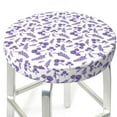 thumbnail image 3 of Lsque Lavender Flowers Round Bar chair cushion covers Velvet Fabric Premium Comfort Protects from Scratches and Stains for 14-17 Inch Chair- 12 inch, 3 of 7