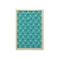 thumbnail image 1 of Marine Wall Art with Frame, Continuous Bubbles Turtles Starfish and Shells, Printed Fabric Poster for Bathroom Living Room, 23" x 35", Dark Seafoam Chocolate, by Ambesonne, 1 of 2