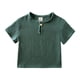 thumbnail image 2 of 0-6Y Boys Girls Muslin Clothing Sets Summer Solid Cotton Linen T-shirts+Shorts 2Pcs Outfit Kids Clothes Casual Sets for Children, 2 of 6