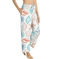 thumbnail image 2 of Xecao Colorful Seashells1 Women's Straight Lounge Pajama Pants: The Epitome of Relaxed Sleepwear, 2 of 9