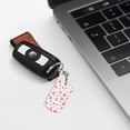 thumbnail image 7 of Uemuo Hearts Pattern Rectangular Metal Keychain - Durable, Stylish, and Personalized Key Ring for Men and Women,Engraved Keychain,Gift Slim Sturdy Keychain, 7 of 7