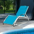 thumbnail image 2 of Vivere Dockside Sun Lounger in Green Apple with White Aluminum Frame, 2 of 9
