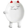 thumbnail image 1 of Multifunction Cute Cat Ceramic White Red Spoon Rest-Cartoon Animal Dinnerware Chopsticks Spoon Rest/Pot Lid Rack, 1 of 5