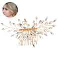 thumbnail image 2 of Wedding Hair Comb Elegant: Fake Crystal Large Bridal Headpiece Bride Side Comb, 2 of 5
