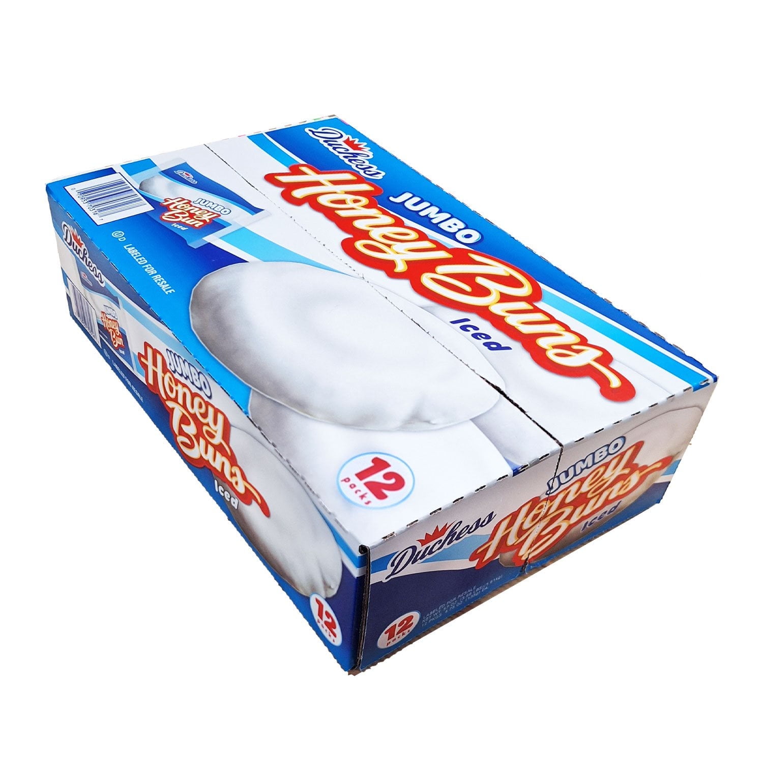 Duchess Jumbo White Iced Honey Buns, 4.75 oz., 12 pk with bowl by OMA