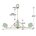 thumbnail image 2 of XAV-B9306-VG-GR Crystorama Lighting Xavier - 6 Light Chandelier In Modern Style-14.75 Inches Tall and 46 Inches Wide-Vibrant Gold/Green Finish, 2 of 7