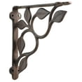 thumbnail image 2 of Wall Shelf Bracket Leaf & Vine Pattern Heavy Duty Cast Iron Brace 7.125" deep by Flag Emotes, 2 of 3